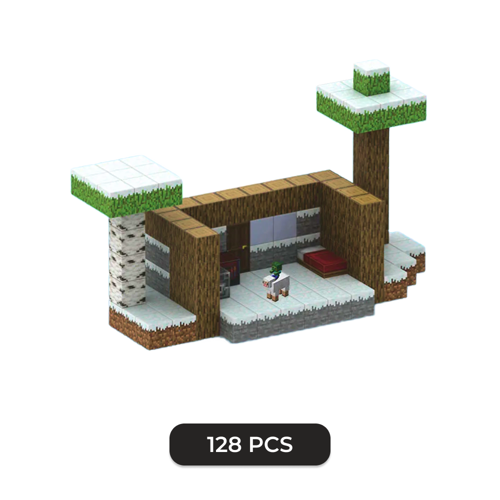 3D Minecraft Snow House